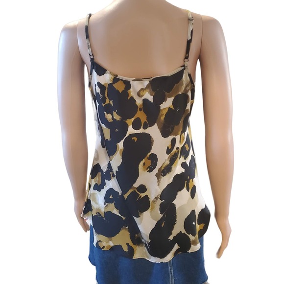 Cabi Size M 174 Ingenue Cami Tank Top Ruffle Adjustable Straps Animal Print - Picture 4 of 9